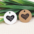 200Pcs/Lot 3cm Round Handmade With Love Kraft Paper Tags For DIY Gifts Bag Bottle Price Tags Luggage Tags Name Tags