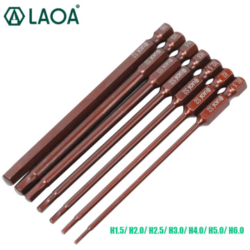 LAOA Hexagon Screwdriver Bits Electric Screwdriver Bits Extended HEX Screwdriver Head H1.5 H2.0 H2.5 H3.0 H4.0 H5.0 H6.0