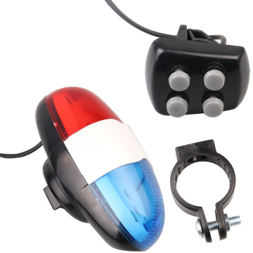 6Led Bicycle Bell 4 Tone Bicycle Horn Call LED Bike Police Light Taillight Bike MTB Electronic Siren Bike Bell Cycling Accessor