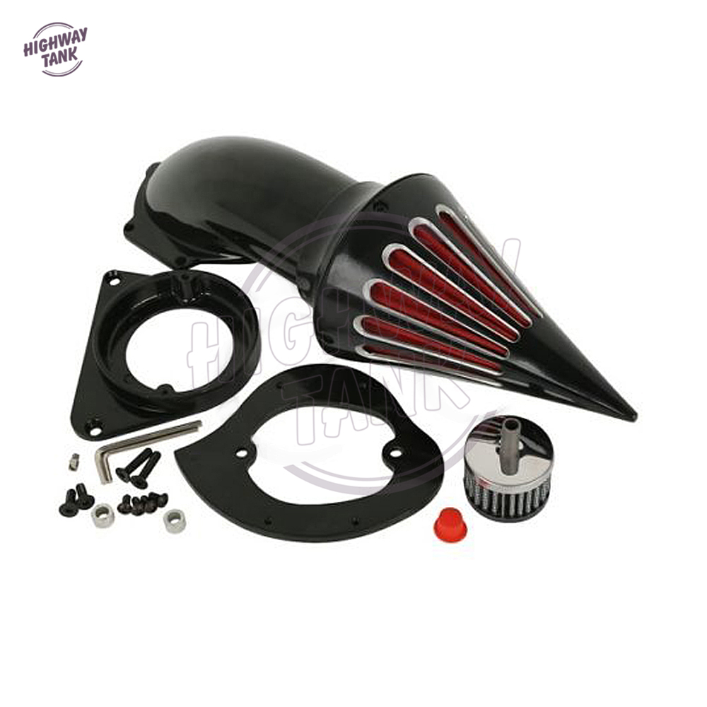 Black Motorcycle Spike Air Cleaner Intake Filter Kit case for Kawasaki VN800A VN 800 Classic 1995-Up 1996 1997 1998 1999 2000