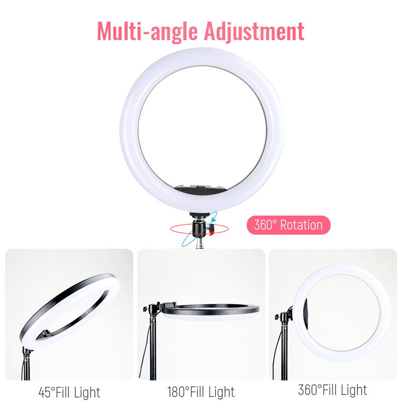 33cm LED Selfie Ring Light with Tripod Phone Stand Ringlight Profissional Photography Studio Ring Lamp for Youtube Video Lights