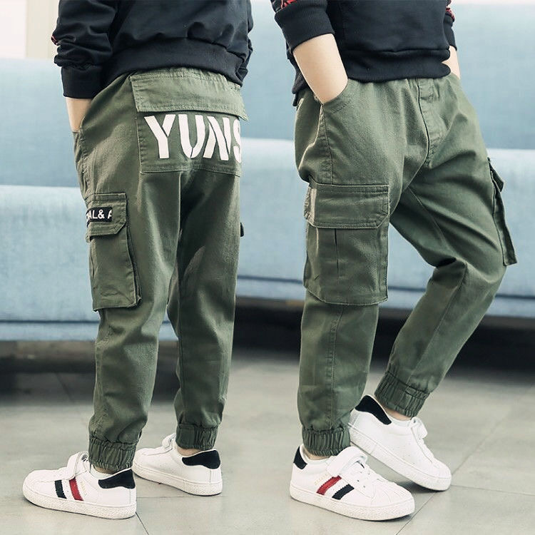 2020 Fashion Boys Pants Trousers 100% Cotton Trousers Child Casual Pants Boy Jeans Hot Sales For Spring Autumn Wear Size 100-160