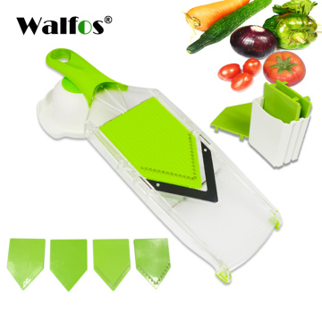 WALFOS Mandoline Slicer Manual Vegetable Cutter with 4 Blade Potato Carrot Grater for Vegetable Onion Slicer Kitchen Accessories