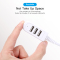 3 Port USB Hub Extend Cable 1.2m USB 2.0 Splitter Wire Data Transfer Device Charging USB Adapter Laptop PC Computer USB Extender