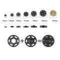 Free Shipping 100pcs 7mm/10mm/13mm/15mm/18mm/21mm Small ABS plastic Snap Fasteners Press Button Stud sewing accessory