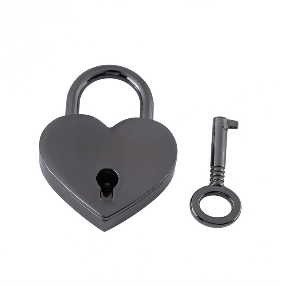 Mini Heart Shape Luggage Case Gym Locker Padlock With Key box case lock lovers lock Home Improvement Hardware