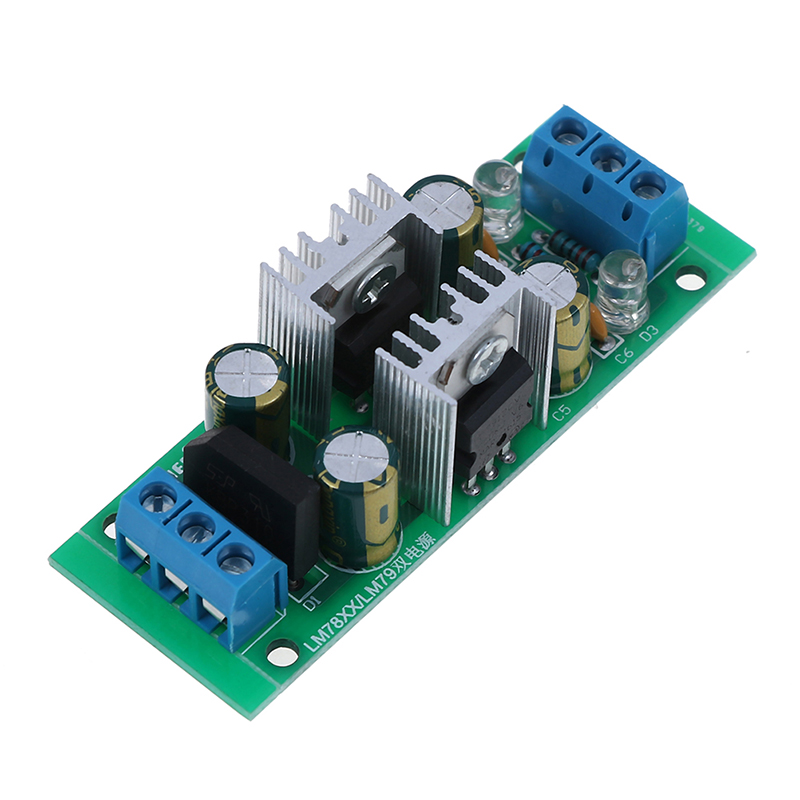 DC 15~24V LM7812 + LM7912 +- 12V Dual Voltage Regulator Rectifier Bridge Power Supply Module