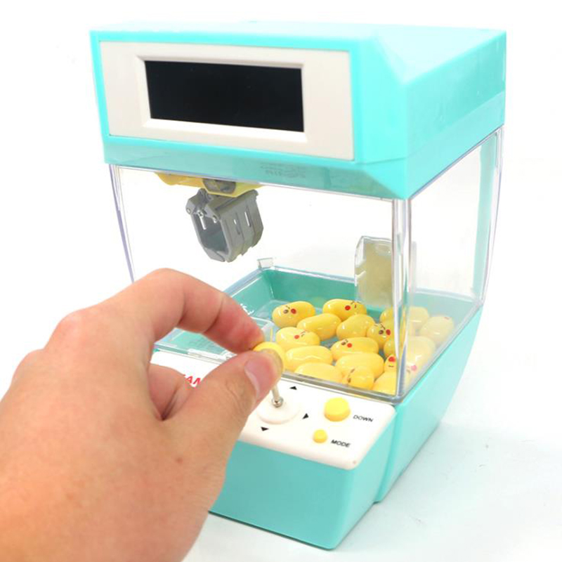 Birthday Gifts Christmas Coin Operated Play Game Alarm Clock Kids Mini Doll Machine Machine CATCHER Toy Christmas gift Halloween