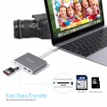 ORICO Aluminum Type-C to TF SD Card Reader with 2 USB3.0 Ports Support PD Charging Laptop Docking Stations USB HUB