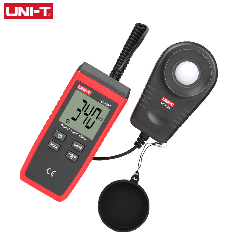 UNI-T UT383S Split Illuminometer Handheld LCD Luminometer Digital Photometer Luxmeter Light Meter 0-199999 Lux