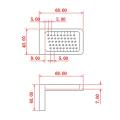 Measuring Scriber Mini Red 68*48mm Woodworking Ruler Durable Tool Metric Hole Aluminium Hand Alloy Parts Positioning X4Z5
