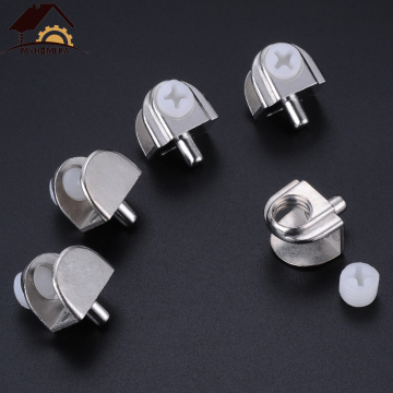 Myhomera 12Pcs Glass Clamps Adjustable Shelves Holder Corner Bracket Clamp for 3mm 5mm 9mm Glass Clips Half Round Wholesale Lot