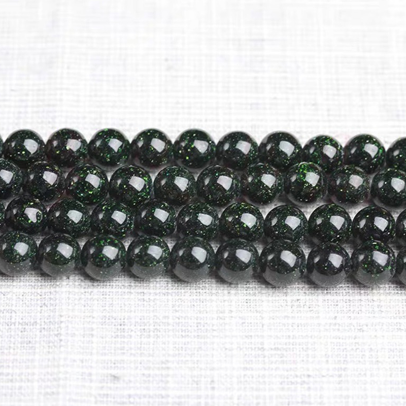 Natural Stone Beads Dark Green Sandstone Round Beads for Jewelry Making DIY Bracelet 4-12mm 15inch Mineral Bead Accessorries