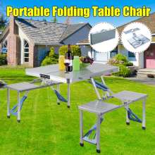 Outdoor Folding Table Chair Camping Aluminium Alloy Picnic Table Waterproof Ultra-light Durable Folding Table