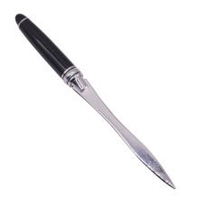 1 pcs Stainless Steel Letter Opener Full Length 158mm Black Handle Office School Cutting Supplies Fast Letter Opening