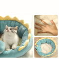 Hot Sell Pet Cat Bed Dinosaur Round Small Dog Beds for Cats Lovely Puppy Mat Soft Sofa Mat Nest Warm Kitten Sleep Mats Products