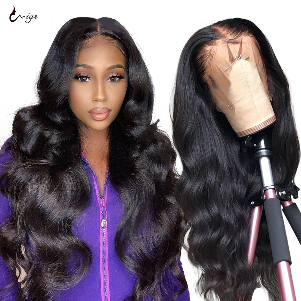 UWIGS 4/27 Highlight Wig Brazilian Body Wave Wig Highlight Lace Front Human Hair Wigs Honey Blonde Ombre Lace Front Wig Remy