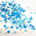 20g/lot Snowflake Polymer Hot Soft Clay Sprinkles Colorful for Crafts plastic klei Tiny Cute Mud Particles Blue White Snow