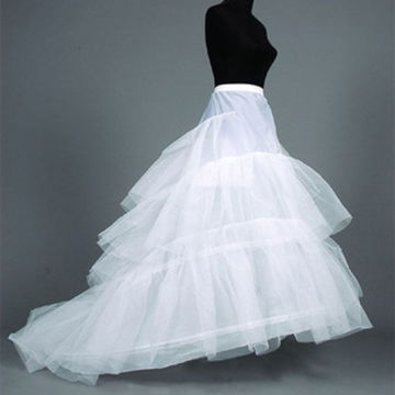 Normal size 2 Ring White Wedding Gown Train Petticoat Crinolines Full Slips Underskirt USA SIZE 2 to 14