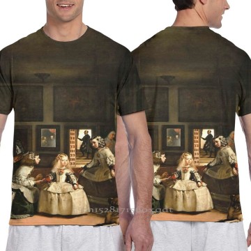 Men tshirt Diego Velazquezs Las Meninas women all over print fashion girl t shirt boy tops tees Short Sleeve tshirts