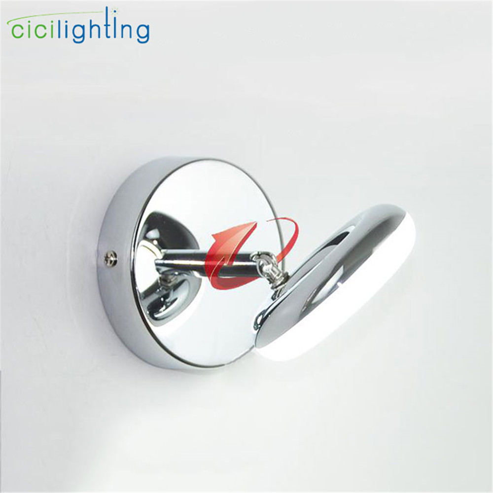 New 5W LED Vanity Lights High Quality Stainless Steel Adjustable LED Bathroom Mirror Front Lamp Vanity Toilet Wall Light