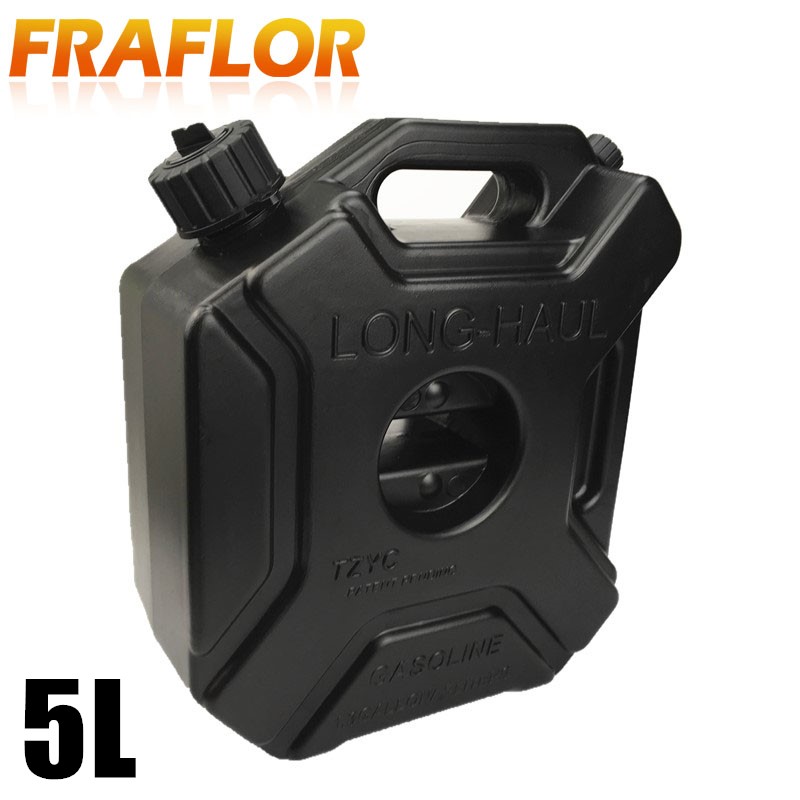 Black Green Color 5L Liters Car Motorcycle Fuel Spare Plastic Petrol Tanks Jerry Can Spare Plastic Barrels Fuel Tank Jerrycan