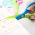 Mixed Candy Color Safety Scissors DIY Paper Cutting Card Making Tool Safety Scissors for Kids Student Stationery Art Tools