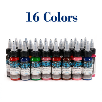 16Pcs Tattoo Ink Pigment Set Kits Body Painting 1oz Professional Beauty Permanent Makeup Paints Beauty supply,tattoo Art