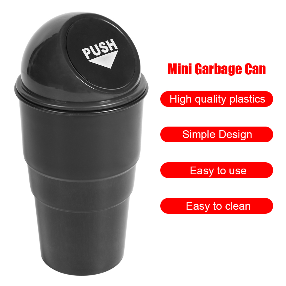 Universal Car Mini Garbage Can Auto Creative Trash Can Car Styling Auto Interior Accessories Plastic Folding Cover Barrel Bin