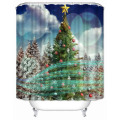 Musife Custom christmas tree Shower Curtain Waterproof Polyester Fabric Bathroom With Hooks DIY Home Decor