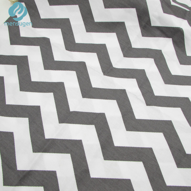 2pc 50*160cm Grey Stars Chevron Design Cotton Fabric for Home Textile Cushion Sewing Baby Quilts Fabric Home Decoration Material