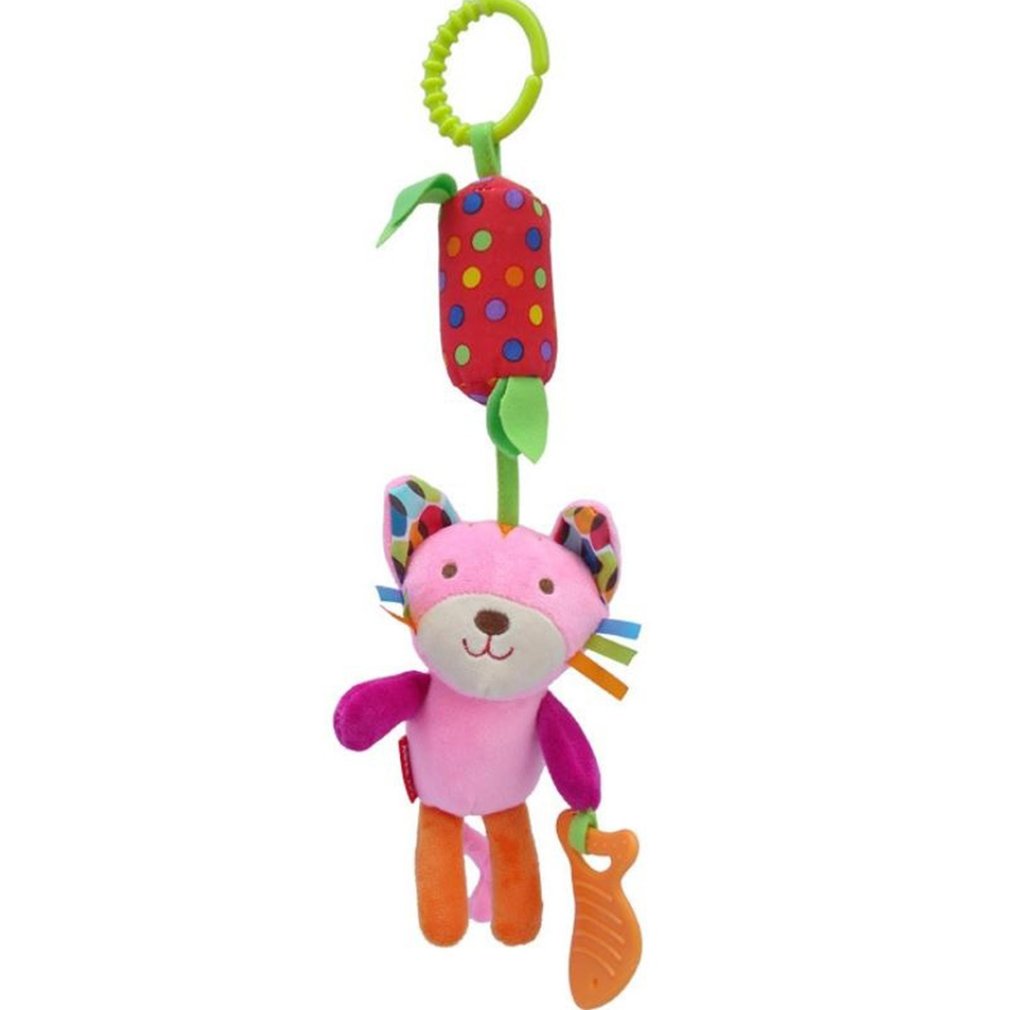 Animal Clip Baby Crib Bed Hanging Bells Toys Baby Kids Rattles Toys Stroller Pram Crib Hanging Soft Plush Toys