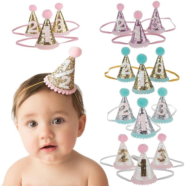 Kids Baby Headdress Prince Princess Crown Elastic Headwear Headband Photo Props Birthday Party Hats Decor Gifts Hair Accessories