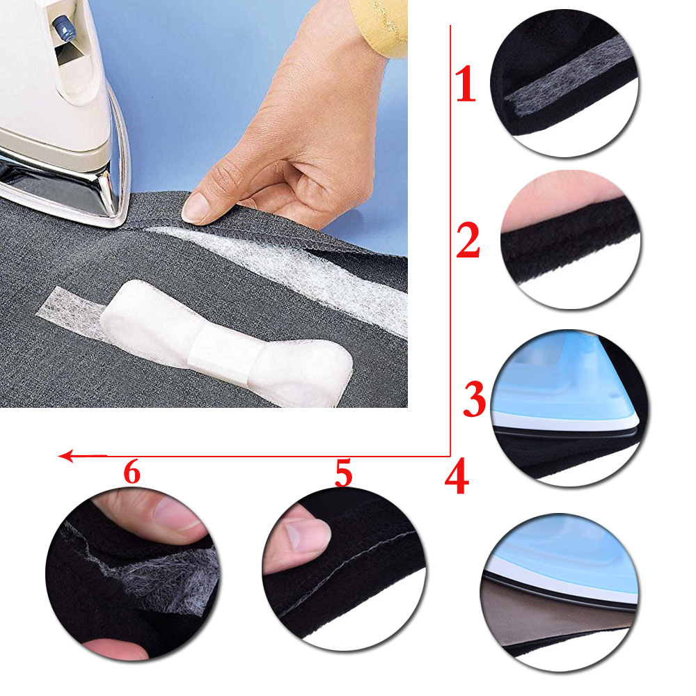100m/Rolls Iron On Hemming Tapes Interlinings Linings Double Side Fabric Fusing Tape Bonding Lace Sewing Garment Accessories
