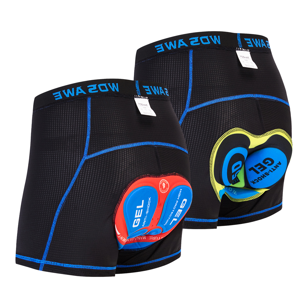 WOSAWE Cycling Shorts men Upgrade breathable Ciclismo bike Underwear Pro 5D Gel Pad Shockproof Cycling Underpant Bicycle Shorts