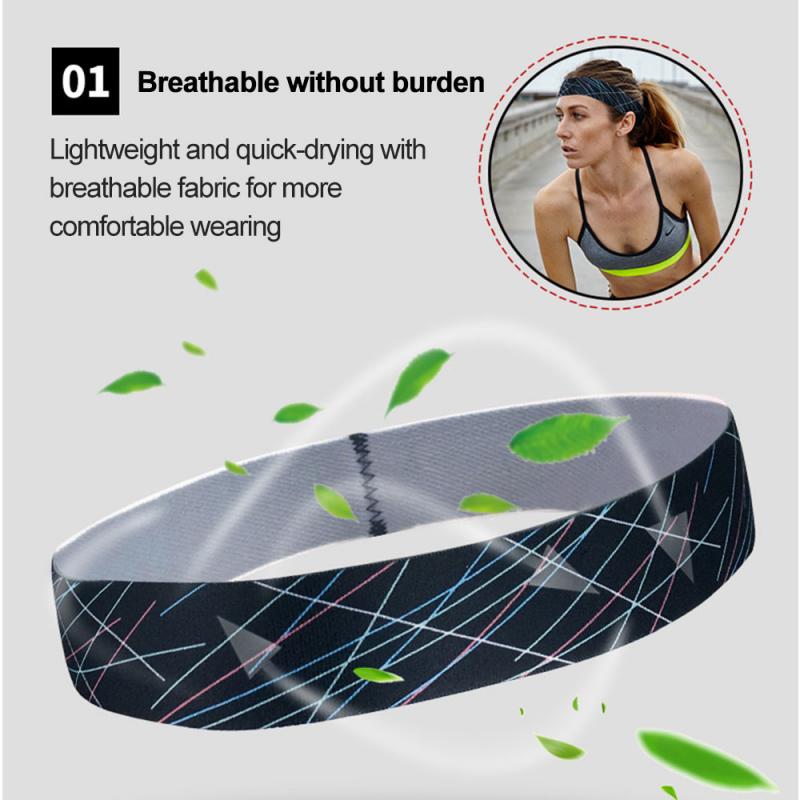 1PC Cycling Yoga Sport Sweat Headband Anti-Slip Women Men Breathable Basketball Fitness Yoga Volleyball Cycling Hair Band