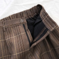 Mooirue Spring Women Pants Plaid High Waist Dropping Feeling High Waist Wide Leg Long Suit Pants