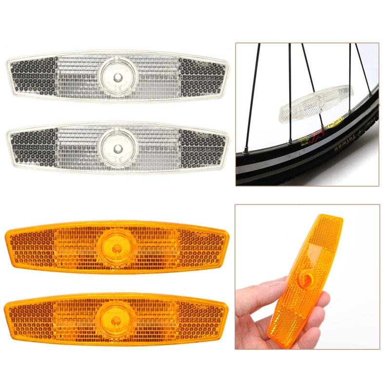 Yellow Bicycle Wheel Reflective Strips MTB road Bike Spoke Reflector Safety Warning Lights Reflecto Cycling Accessories TSLM1