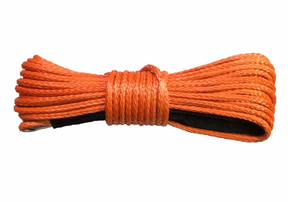 Free Shipping 4mm x 12m Synthetic Winch Line UHMWPE Fiber Rope Towing Cable Car Accessories For 4X4/ATV/UTV/4WD/OFF-ROAD