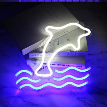 Dolphin Shape Led Neon Lights Sexy Neon Sign for Party Home Commercial Christmas Decorations Panel Bar Light Art Wall Decor