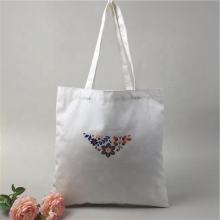 White Beige Heat Transfer Logo Canvas Cloth Bag