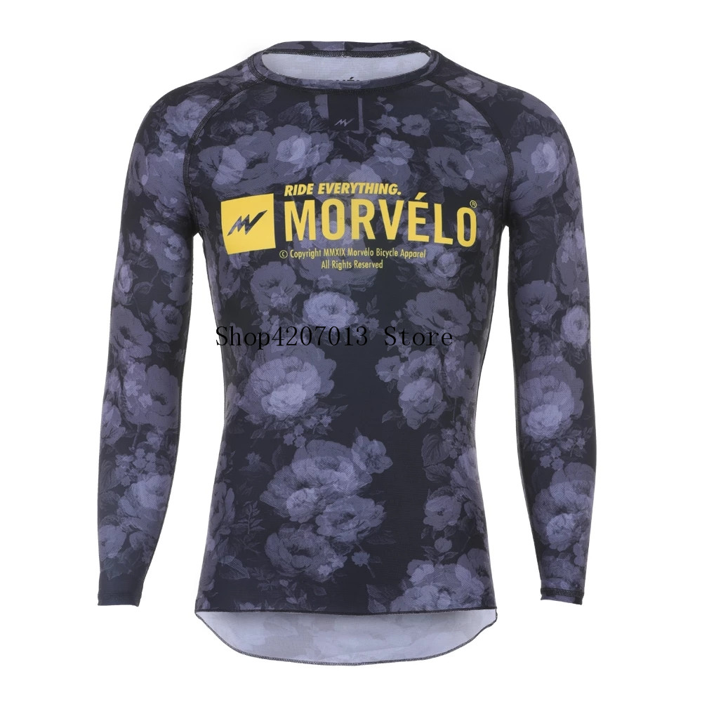 Morvelo Cycling Base Layers Long Sleeves Compression Bicycle Running Bodybuilding Bike Clothes Jersey Sports Underwear Clothing