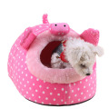 Cute Pet Hamster Cage Guinea Pig House Chinchillas Squirrel Bed Nest Cavy Mini Animals Hamster Accessories Pink Leopard