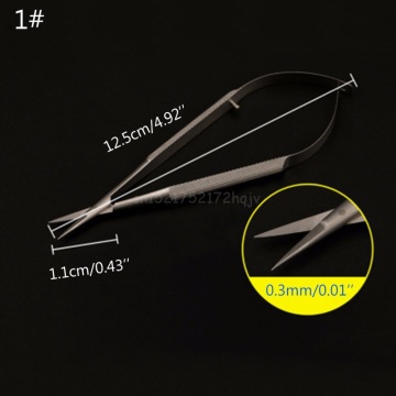 Microscopic Scissor Forcep Probe Micro Hook Tweezer Spatula 12cm Stainless Steel Micro Tweezer O10 dropship