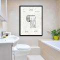 Vintage Toilet Paper Roll Patent Bathroom Wall Art Canvas Paintings Technology Posters DIY Photo Framed Wall Prints Home Decor