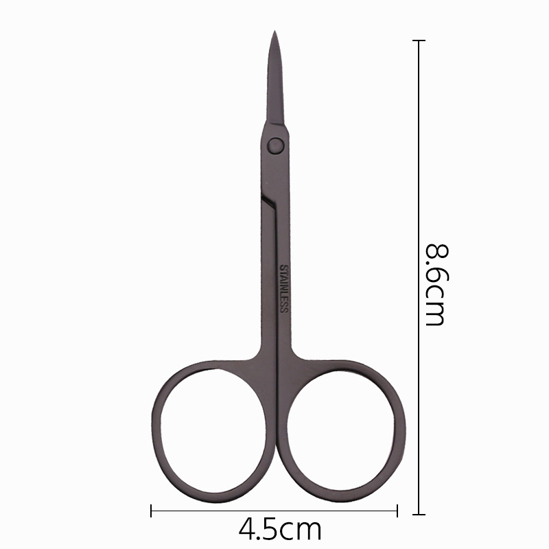 1pc Stainless Steel Makeup Scissors Curved Tip Small Eyebrow Scissors Cut Manicure Eyebrow With Sharp Head Beauty Tool