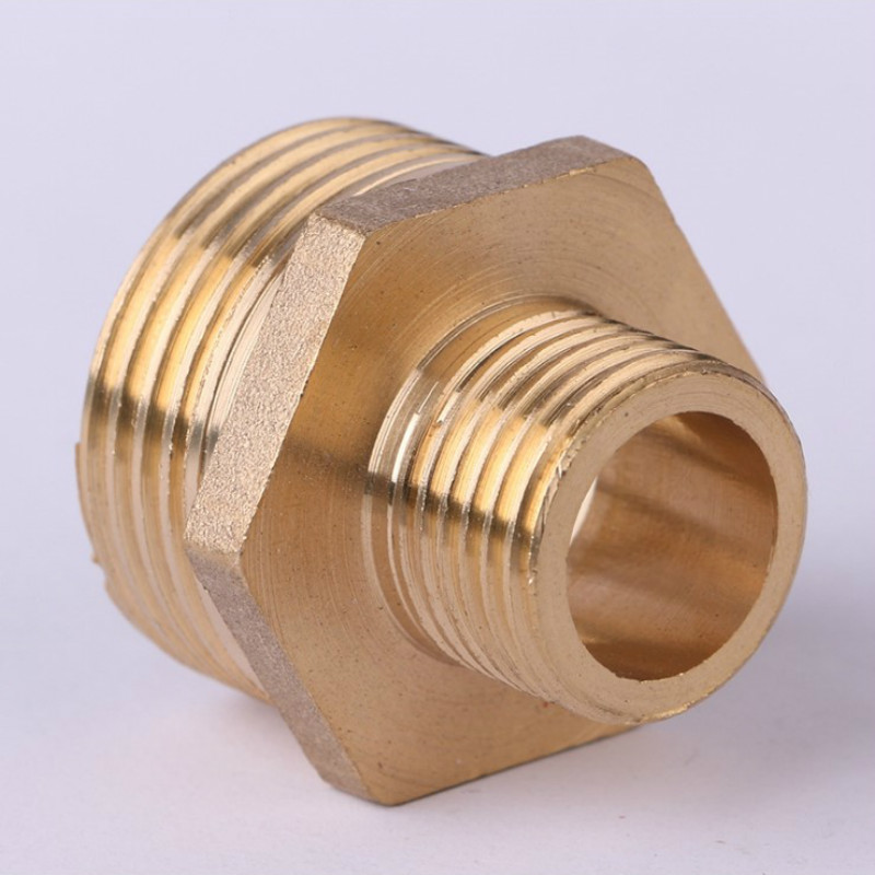 Brass Water pipe fittings 1/8 1/4 3/8 1/2 3/4 thread reducer Connection Adapte Copper Pneumatic Components Plumbing Accessories