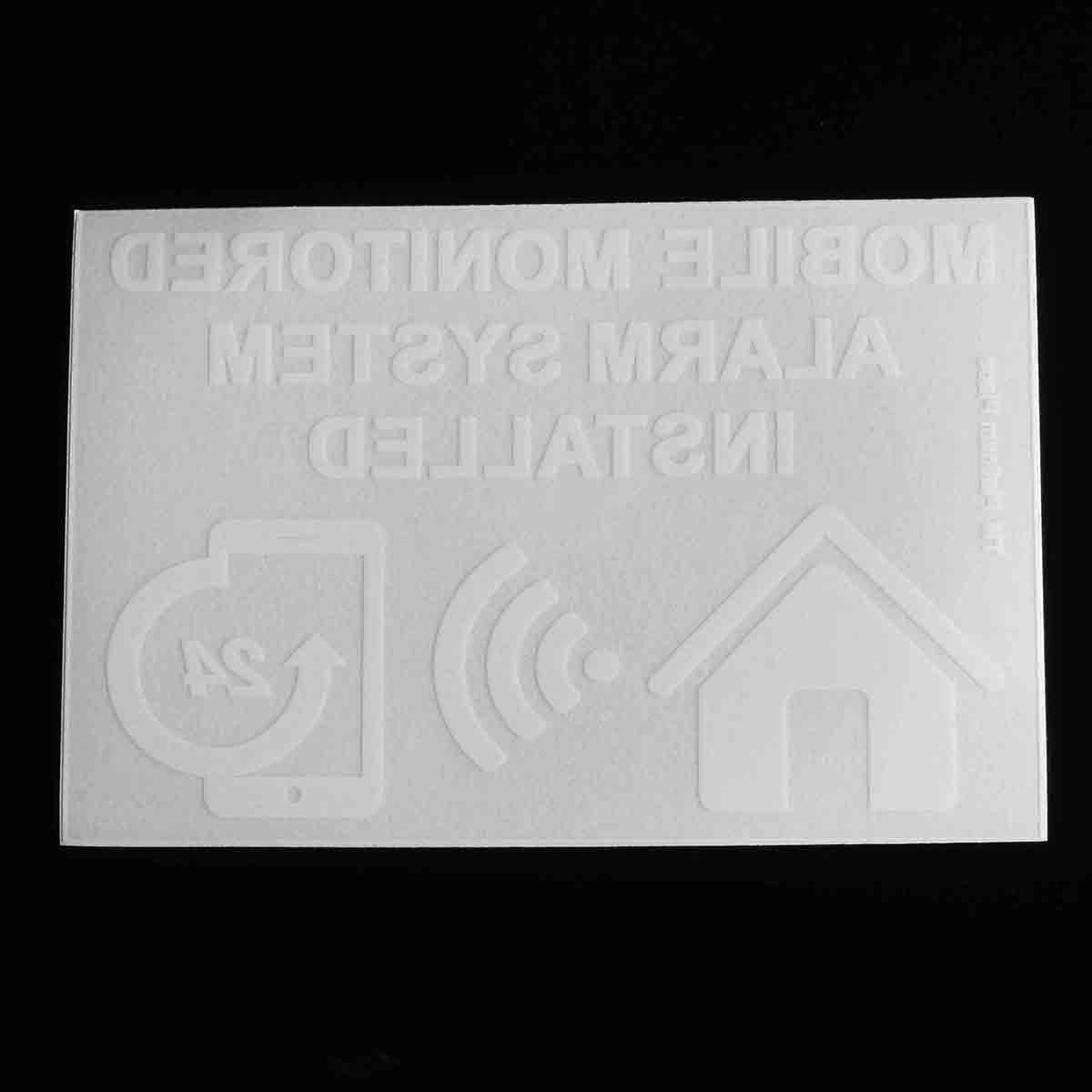 Safurance 6xMobile Monitored Alarm System Installed Warning Sign Internal Sticker 130x87mm Home Security Safety