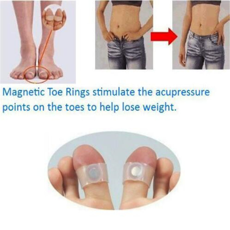 2Pcs/Lot New Hot Sale Slimming Products Loss Weight Products Foot Massager Magnetic Toe Ring Fitness Orthotics no rebound