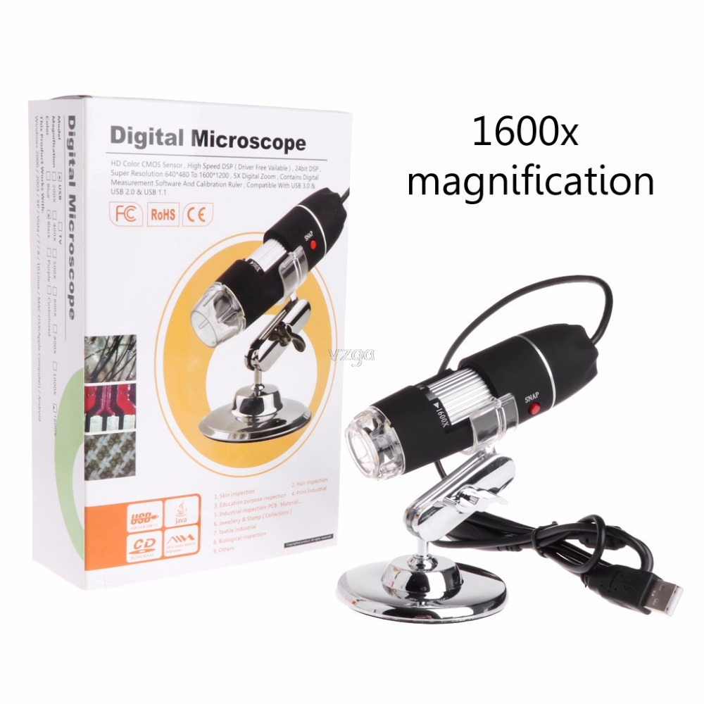 1600X Microscope 8 LED USB Digital Handheld Magnifier Camera Handheld Magnifier